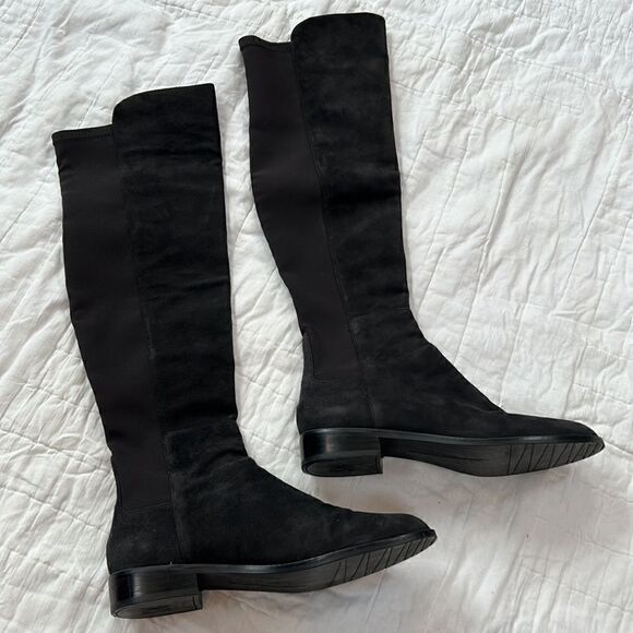 Stuart Weitzman Reddy 5050 Suede Over-The-Knee Boots, Black size 6.5 women EUC - Picture 3 of 8